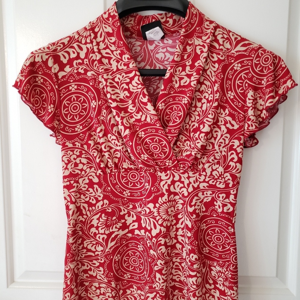 3/$20 Red blouse - Picture 6 of 8